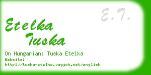 etelka tuska business card